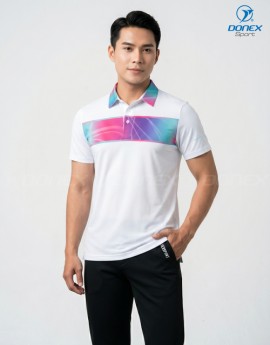 Áo thể thao nam MC-9158-01-19 Trắng phối xanh ngọc